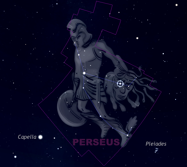 Der NEUMOND am 15. Mai 2018 – Gutes oder schlechtes Omen? Perseus Konstellation, Photo by Creative Commons Share-Alike